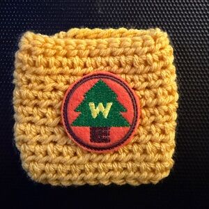 Disney Pixar Up Yellow Crochet Cup coozie. Perfect fit for Starbucks or Dunkin